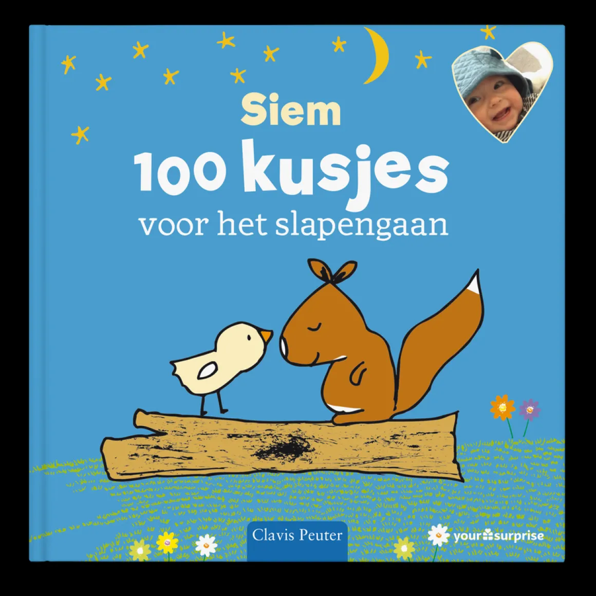 Boek "100 kusjes voor het slapengaan" met naam