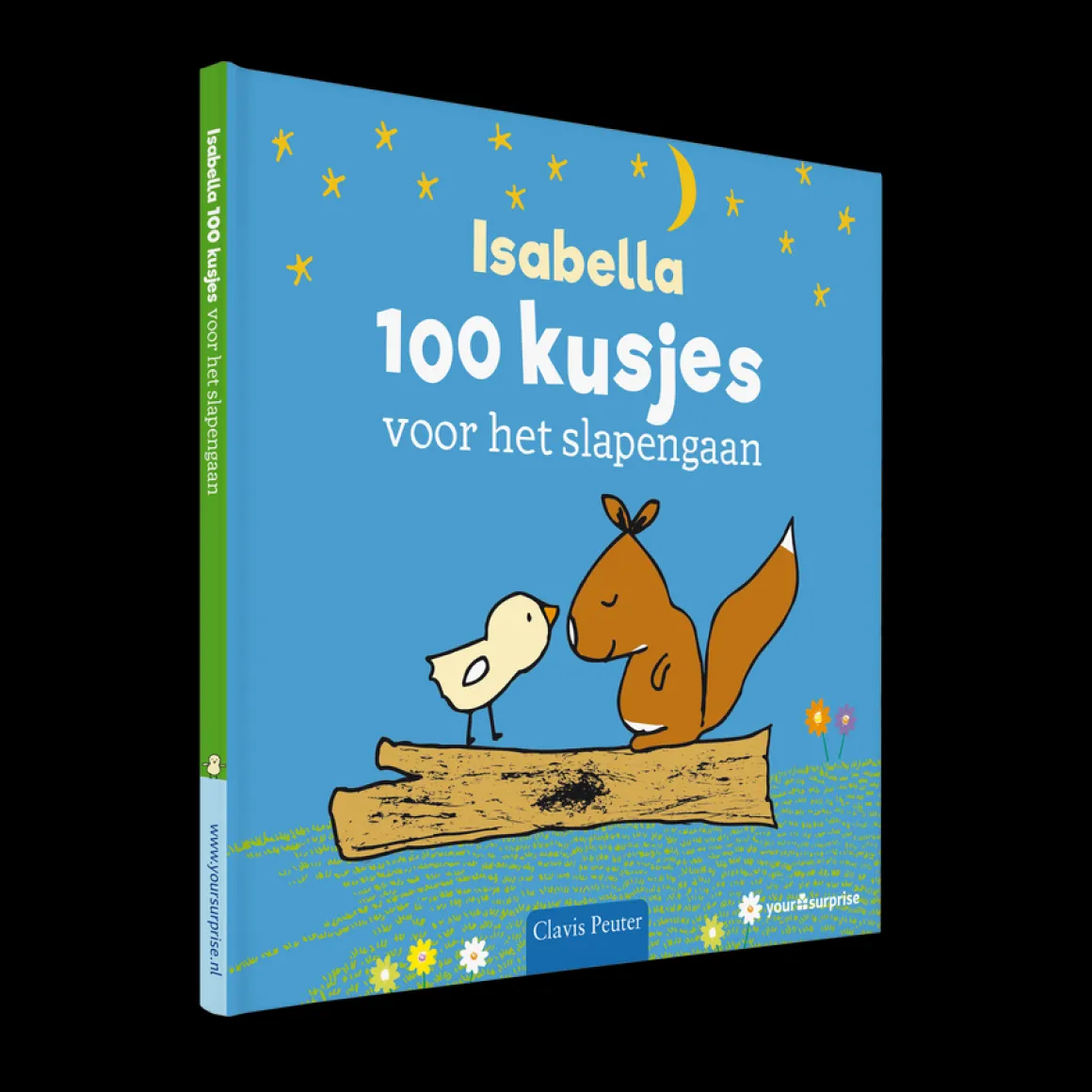 Boek "100 kusjes voor het slapengaan" met naam