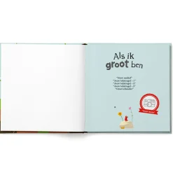 Boek met naam XXL - Als ik groot ben - Incl. groeiposter