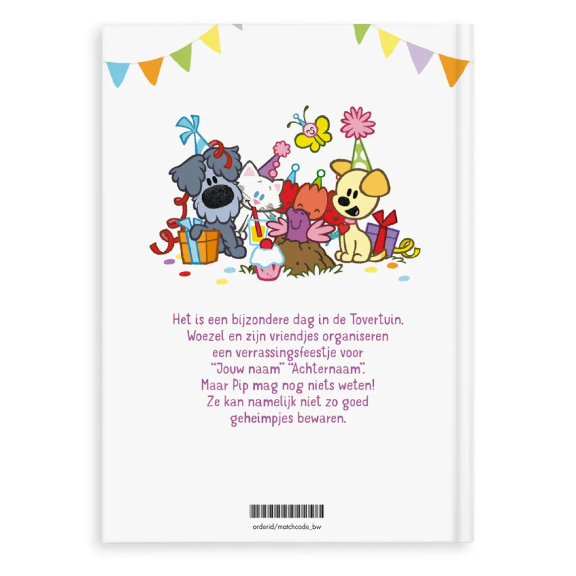 Boek "Woezel en Pip is jarig!" personaliseren