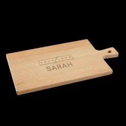 Borrelpakket met gegraveerde houten serveerplank