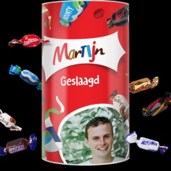 Celebrations tube met naam en foto