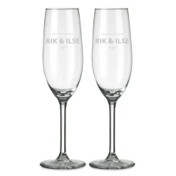 Champagneglas graveren