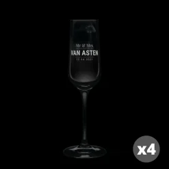 Champagneglas graveren