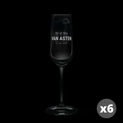 Champagneglas graveren