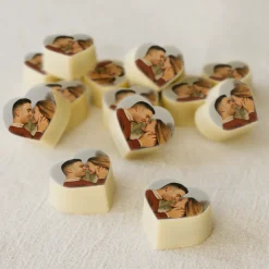 Chocolade hartjes met foto