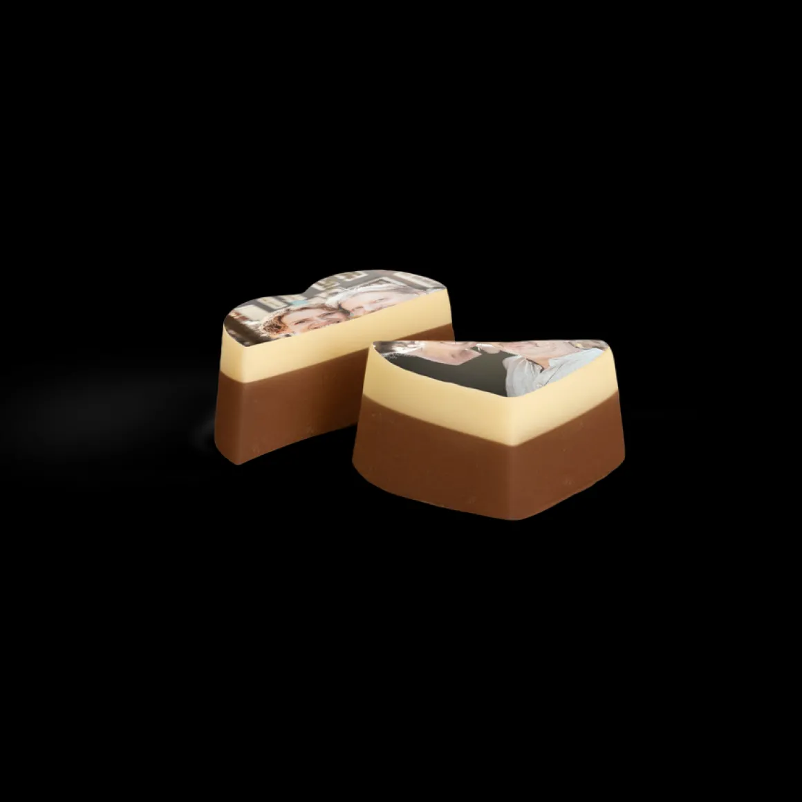 Chocolade hartjes met foto
