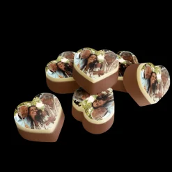Chocolade hartjes met foto