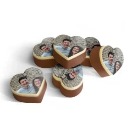 Chocolade hartjes met foto