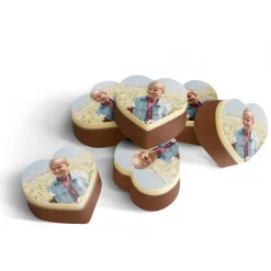 Chocolade hartjes met foto