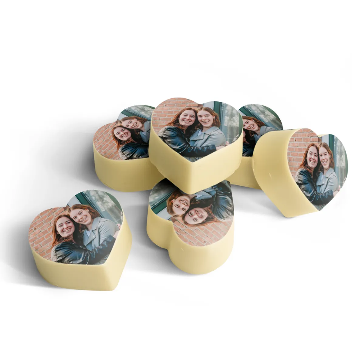 Chocolade hartjes met foto