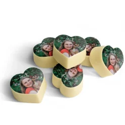 Chocolade hartjes met foto