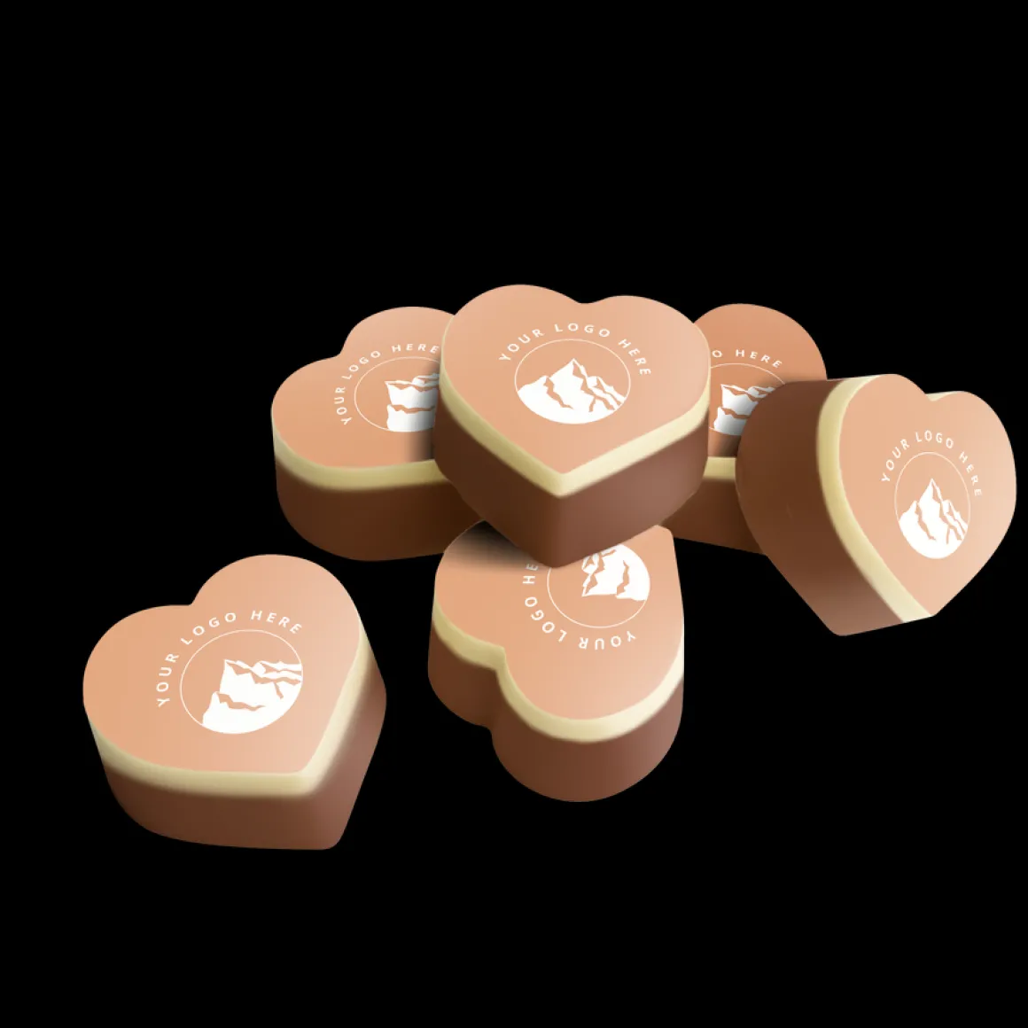 Chocolade hartjes met foto