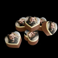 Chocolade hartjes met foto