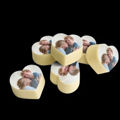 Chocolade hartjes met foto