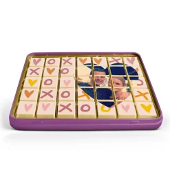 Foto op chocolade blokjes in blik - praliné