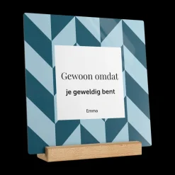 Houten fototegel personaliseren