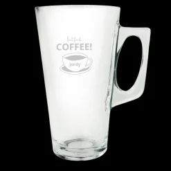 Latte Macchiato glas met naam graveren