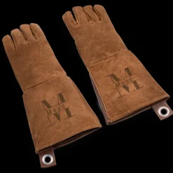 Leren BBQ handschoenen met naam - set van 2