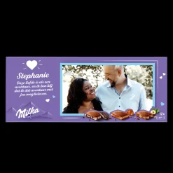 Mega Milka reep met naam en foto bedrukken