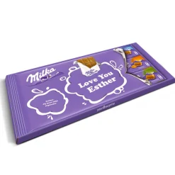Mega Milka reep met naam en foto bedrukken