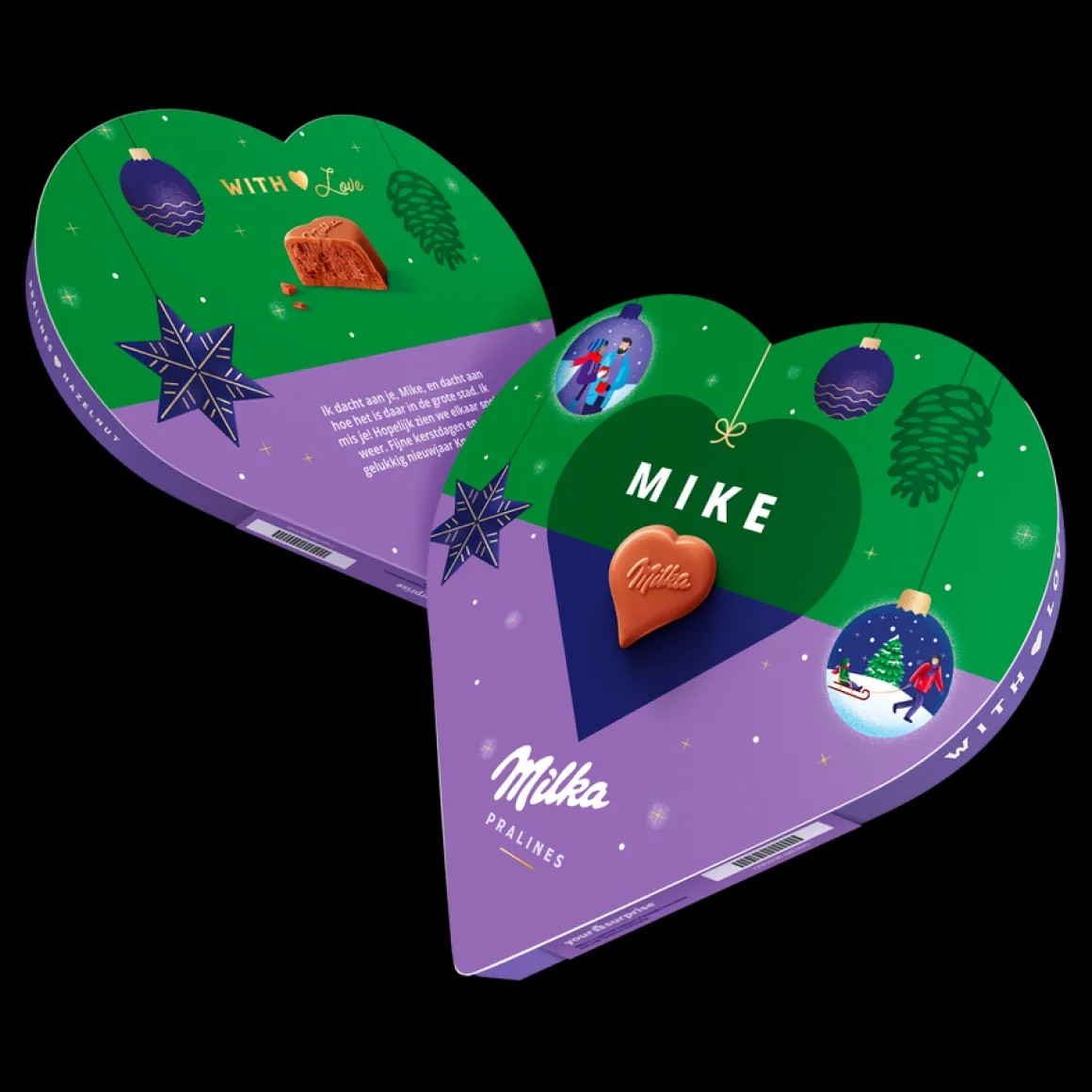 Milka hart - Kerst