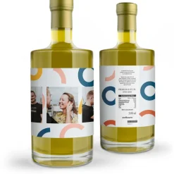 Olijfolie bedrukt met naam en foto - 500 ml