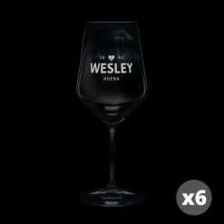 Rode wijnglazen graveren