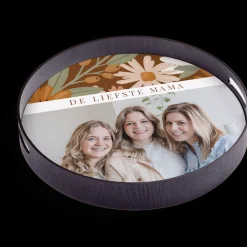 Rond dienblad zwart - 40 cm