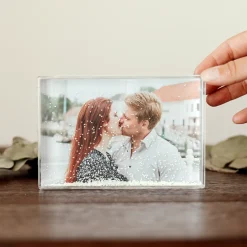 Sneeuwblok personaliseren met foto